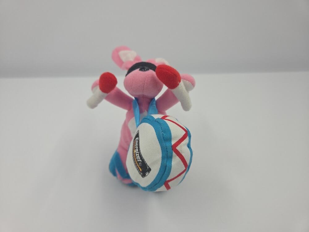 Energizer Bunny 7" Pink Bean Bag Plush Doll 1997 Advertising Mascot with Drum